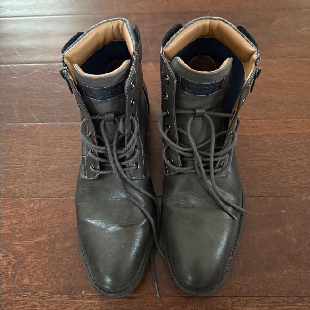 Guess Men's Dark Leather Boots